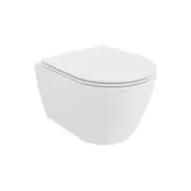 Mexen Carmen wc školjka Rimless z počasi padajočo slim desko, duroplast, bela sijaj - 30880400
