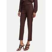 Elisabetta Franchi Hlače iz tkanine PA-185-62E2-V270 Temno rjava Slim Fit