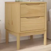 Vidaxl vidaXL FLORO Nočna omarica rjava, vosek 45x39x57 cm, masiven bor