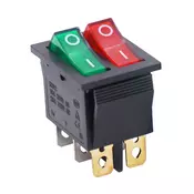 Prekidac wipp 2x15A/250V sa ind zeleno/crveni