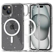 Ovitek Tech-Protect FlexAir Hybrid MagSafe za iPhone 15 - prozoren bleščice