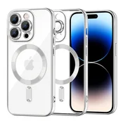 Ovitek Techsuit Luxury Crystal MagSafe za iPhone 14 Pro - silver