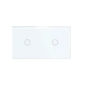 ELEKTRO SMART ELEKTRO SMART stakleni panel za jednopolni prekidac s metalnim nosacem, bijeli ES-G157.2X1G-WT