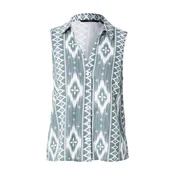 VERO MODA Bluza VMMYMILO  pastelno zelena / bela