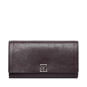 Denarnica Calvin Klein Emblem Hw Long Bifold LV04F1316G Rjava