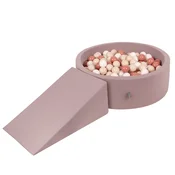shumee KiddyMoon penasto igralo PPZP-OK30D-112 z žogicami Heather: pastelno bež-lososovo-bela bazen 200/klin L igralo