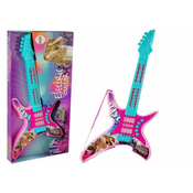 Electric Guitar with Lights and Sounds Pink 62cmGO – Kart na akumulator – (B-Stock) crveni