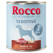 Ekonomično pakiranje: Rocco Sensitive 24 x 800 g - Puretina i krumpir