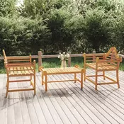 Vrtne stolice 2 kom 91 x 62 x 94 cm od masivne tikovine