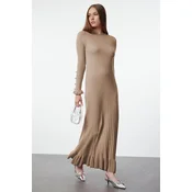 Trendyol Modest Ženska haljina Tctaw25Eb00016, Bež