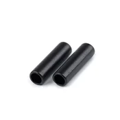 Kovinska konica vrvice O5,6 mm / okrasek - črni lak (2 kosa)