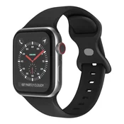 Silikonski pas Techsuit W031 za Apple Watch (42mm/44mm/45mm/46mm/49mm) - črn