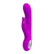 PRETTY LOVE Vibrator sa dodatkom za klitoris Hot rabbit, 7 funkcija, Ljubicasti