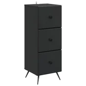 Vidaxl Predalna omara Črna 33 x 34,5 x 90 cm Inženirski les