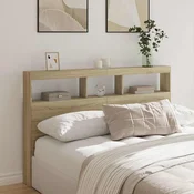 Omarica za vzglavje postelje LED sonoma hrast 160x17x102 cm