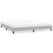 shumee vidaXL Posteljni okvir brez vzmetnice svetlo siv 200x220 cm žamet