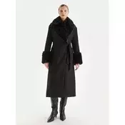 TWINSET Zimski plašč 252TT2040 Črna Regular Fit