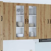 vidaXL Stenska kuhinjska omarica z vrati Umetni hrast 80 x 31 x 100 cm