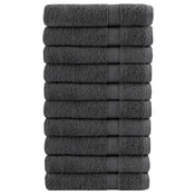 Vidaxl Premium brisače SOLUND 10 kos antracit 100x200 cm 600 gsm