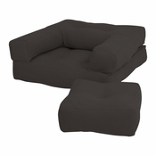 Djecja stolica sa tabureom Karup Design Mini Cube Dark Grey