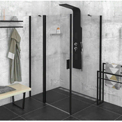 POLYSAN Serija ZOOM BLACK Pravokotni Sprchový Kout 1200x900 mm Mat Črna Enokrilno Odpiranje