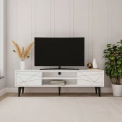 Hanah Home TV Komoda Brendon, 160x48,2x39,6 cm, Bela