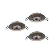 Eglo 300193 - komplet 3x vgradnih LED stropnih svetilk GEDREZ LED/4,9 W/230 V premer 9 cm krom