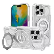Hibridni ovitek Carbon Shield Pro za iPhone 16 Pro - white transparent