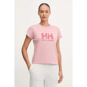 Pamucna majica Helly Hansen HH LOGO za žene, boja: bež, 54593