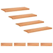 vidaXL Stopnice 8 kos 90 x 25 x 2 cm Lak Trda bukovina