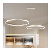 Brilagi - LED prigušiva luster na sajli PORTOFINO LED/98W/230V srebrna + daljinski upravljac
