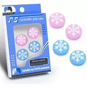 Snežinke štiri modro-vijolične silikonske kapice za Switch 2 & PS5 & PS4 & Xbox
