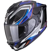 Scorpion EXO-1500 Carbon Air Hydro integralna motociklisticka kaciga crno-bijelo-plava
