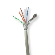 Nedis Zvitek omrežnega kabla | CAT6 | Nasedlo | S/FTP | Bare Copper | 305,0 m | Notranji | Okrogla | LSZH | Siva | Darilna škatla