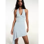 Bershka Obleka pastelno modra