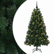 Vidaxl Umetno božično drevo z novoletnim okraskom 240 cm 300 LED
