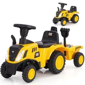 Costway Otroški skakalni traktor z odcepljivim priklopnikom rumene barve