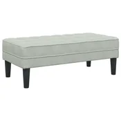 Vidaxl klop z blazino Svetlo siva 113 x 57 x 39 cm Žamet