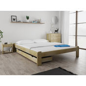 Postelja ADA 140 x 200 cm bor Posteljno dno: Z lamelnim dnom, Vzmetnica: Vzmetnica Deluxe 10 cm
