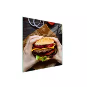 shumee STEKLENA ZAŠČITNA PLOŠČA ZA ŠTEDILNIK 50x52 ZA HAMBURGERJE