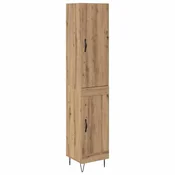 Vidaxl Visok predalnik Umetni hrast 34,5 x 34 x 90 cm Konstruiran les