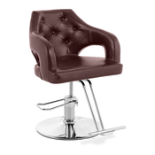NEW Barber kozmetični frizerski stol z naslonom za noge višine 47-57 cm rjave barve