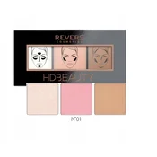 REVERS Revers Pro Contour 01 - paleta za konturiranje z bronzerjem, rdečilom za lica in sijajem