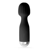 Crushious Wanderlust Mini Wand Massager Black 15cm USB Rechargeable EX25748
