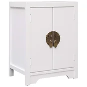 shumee vidaXL Nočna omarica bela 38 x 28 x 52 cm pavlovnija les