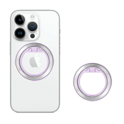 Techsuit – MagSafe telefonski obroč (MPR2) – Okrogla oblika – aluminijeva zlitina – Srebrna/rožnata