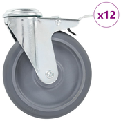 vidaXL Gibljiva kolesa z luknjami za sornik 12 kosov 125 mm