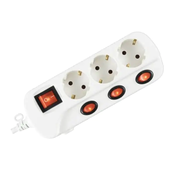 Razvodnik sa 3 mesta 1,5m 1.0mm2 + prekidaci Home