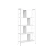 Songmics Knjižna omara 4 police 30x74x1545 cm Bela