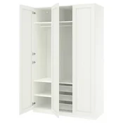 PAX/GULLABERG Garderobni sestav, bela/bela, 150x60x236 cm